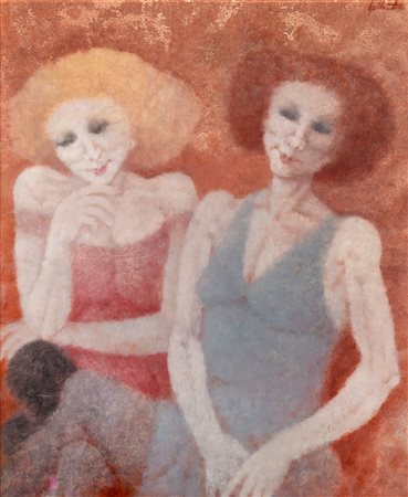 Remo Squillantini (Stia 1920-Firenze 1996)  - Due donne, 1976