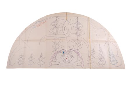 Rafael Alberti (El Puerto de Santa Maria 1902-1999)  - Disegno per il mantello di Luis Miguel Dominguin, 1971