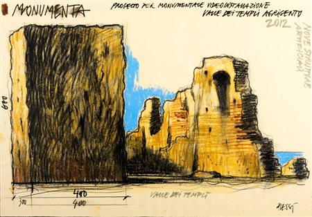 Fabrizio Plessi (Reggio Emilia 1940)  - Valle dei templi, 2012