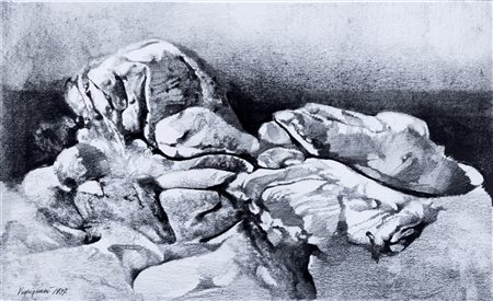 Renzo Vespignani (Roma  1924-2001)  - Sassi, 1987