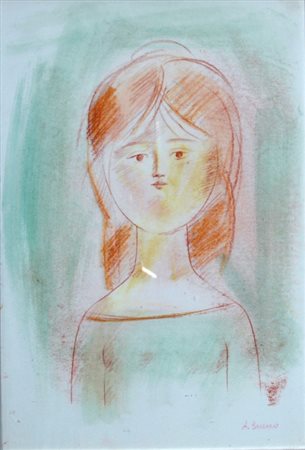 BUENO ANTONIO (Berlino 1918 - Firenze 1984) "Figura" Pastello su fondo...