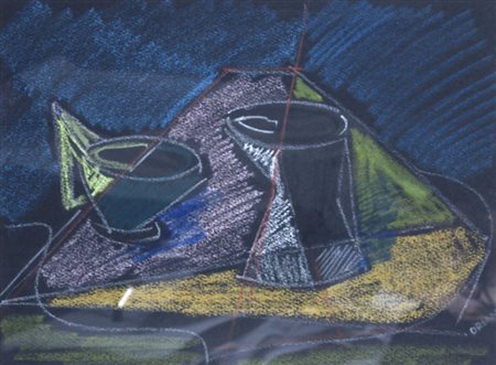 ORIANI PIPPO (Torino 1909 - Torino 1972) "Natura morta" Pastelli colorati su...