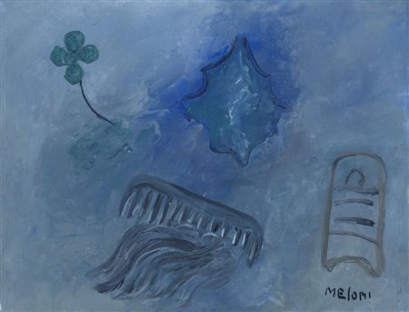 MELONI GINO (Varese 1905 - Lissone 1989) "Senza titolo" Olio su tela cm. H:...