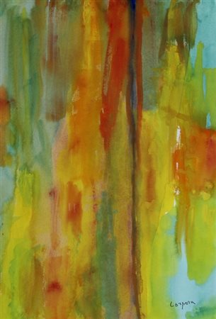 CORPORA ANTONIO (Tunisi 1909 - Roma 2004) "Viaggio a Marsala" 1993 Acquerello...