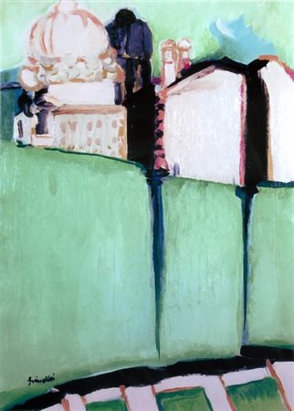 BRINDISI REMO (Roma 1918 - Lido di Spina 1996) "Venezia" 1964 Olio su tela...