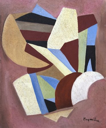 MAGNELLI ALBERTO (Firenze 1888 - Meudon 1971) "Composizione" 1948 Tempera su...
