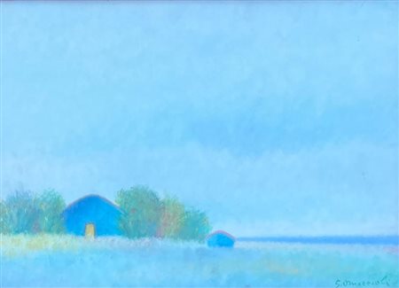 Giovanni Omiccioli “Capanno e barca” 1969