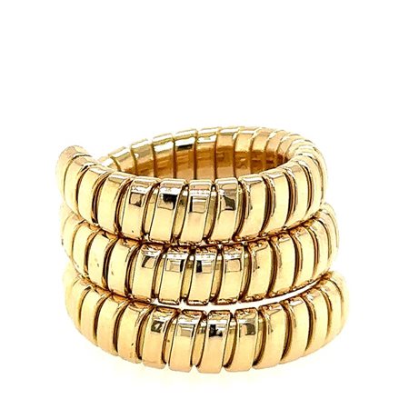 ANELLO ORIGINALE BVLGARI IN ORO GIALLO 18K GR 17.49 GR TAGLIA- 6.5-7 FLAX -...