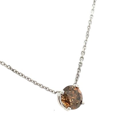 GIROCOLLO IN ORO BIANCO 14K 1.83 GR CON DIAMANTE 0.80 CT - PND20803