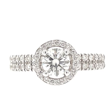 ANELLO IN ORO BIANCO 1 CON DIAMANTE - E255-JAD