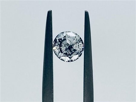 DIAMANTE 0,58 CT E - I2 - TAGLIO BRILLANTE - INCISO AL LASER + CERTIFICATO ID...