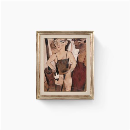 Alberto Manfredi, Pittore e modella in sottoveste