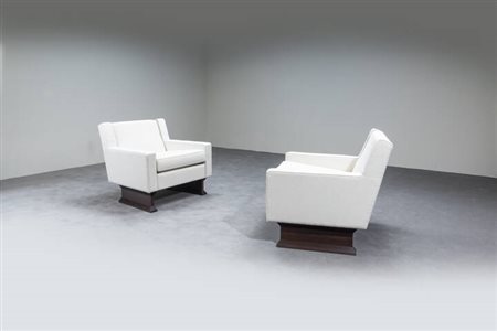 FRANCO ALBINI, FRANCA HELG<BR>Coppia di poltrone mod. PL34