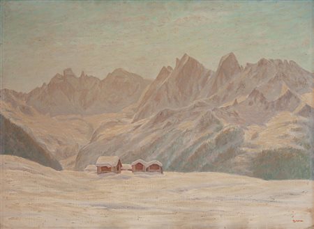  Luigi Binaghi Como 1890 - 1978 Neve in alta montagna