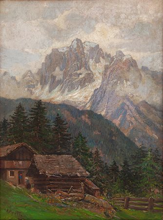Amedeo Merello Genova 1890 - Fumeri (GE) 1979 Tranquillita Alpina Dolomiti del Brenta