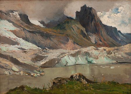 Giuseppe Augusto Levis Chiomonte (TO) 1873 - Racconigi ( CN) 1926 Il lago del Miage Courmayeur