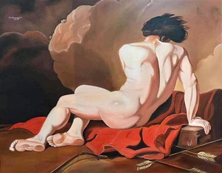 Maria Brunaccini, "Patroclo della mitologia greca" libera interpretazione di un celebre dipinto di Jacques Louis David