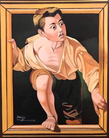 Maria Brunaccini, Meraviglie del Trompe l’oeil” libera interpretazione di un celebre dipinto di Pere Borrrell del Caso