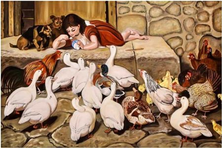 Maria Brunaccini, “L’ultima cucchiaiata” libera interpretazione di un celebre dipinto di Briton Rivière