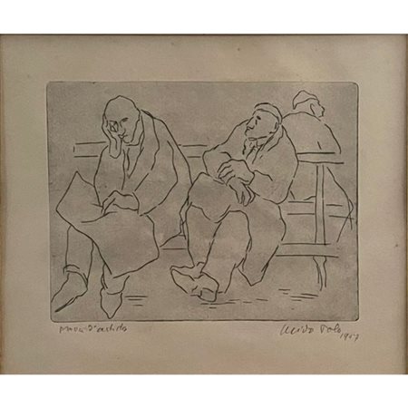 POLO GUIDO PROVA D'ARTISTA 24x24 INCISIONE