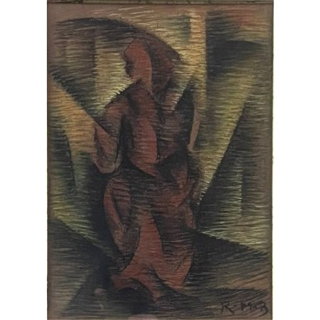 BALDESSARI IRAS SECONDO STUDIO PER FIGURA STAZIONE (con autentica)