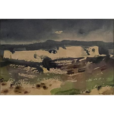 CONVERSANO ROMANO MASSERIA DEL GARGANO 40x26 ACQUARELLO (1965)