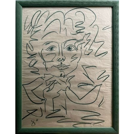 SCHWEIZER RICCARDO VOLTO 70X50 PASTELLO SU CARTA