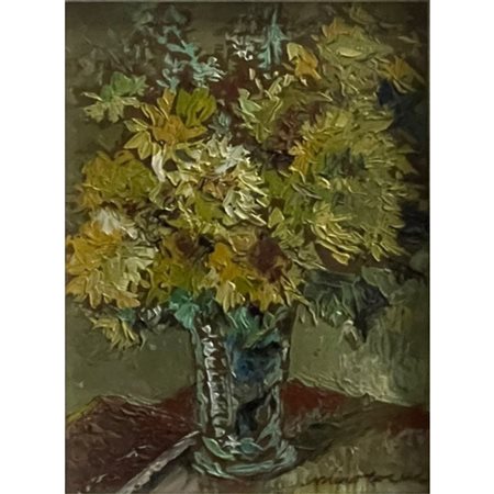 COELLI PIERO FIORI D'ORO OLIO SU TELA 30X20.5