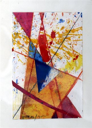 OCCHIPINTI Angela (Catania 1969) "Senza titolo" Tecnica mista e collage su...