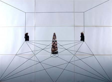 PAOLINI GIULIO (Genova 1940) "Senza titolo" Litografia su carta cm. H: 100.00...