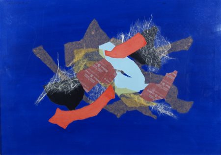 TURCATO GIULIO (Mantova 1912 - Roma 1995) "Senza titolo" Olio su tela cm. H:...