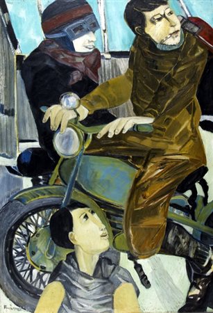 BRINDISI REMO (Roma 1918 - Lido di Spina 1996) "I fracassoni" 1955 Olio su...