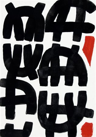 CAPOGROSSI GIUSEPPE (Roma 1900 - Roma 1972) "Composizione" 1959 Tempera su...