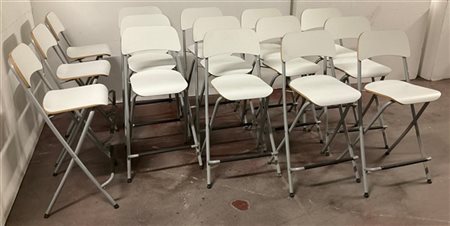 Ikea Lotto composto da quindici sgabelli/sedie pieghevoli con struttura in metal