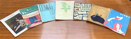 Quattro cartoni contenenti riviste di costume e arredamento italiane e tedesche