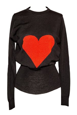 Vivienne Westwood HEART BLACK SWEATER Description: Red heart on a black...