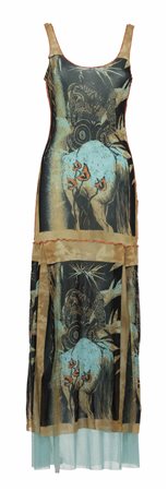 Jean Paul Gaultier CLASSIQUE PRINTED DRESS WITH CONTRAST STITCHING...