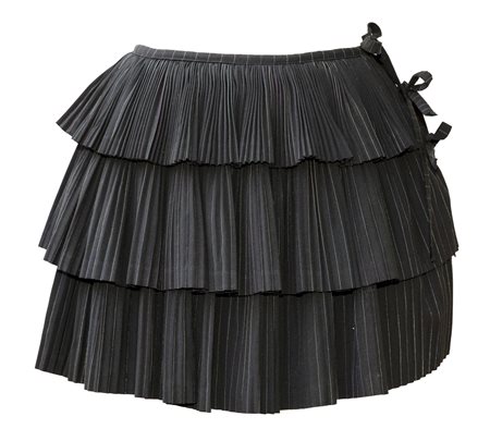 Jean Paul Gaultier PLEATED MINI SKIRT Description: Unlined miniskirt with...