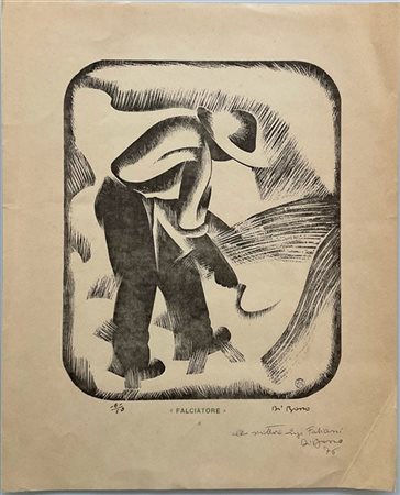 Renato Di Bosso "Falciatore" 1940
xilografia
cm 43,5x34,5
monogrammata in lastra