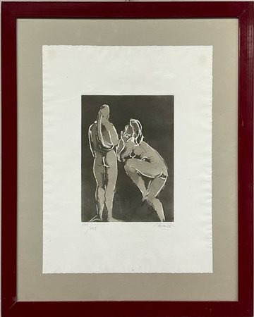 Giacomo Manzù "Senza titolo" 
acquaforte e acquatinta
(lastra cm 36x27; foglio c