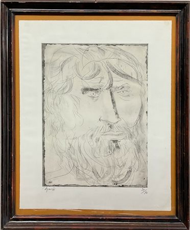 Giacomo Manzù "Senza titolo" 
acquaforte e puntasecca
(lastra cm 65x48,5; foglio