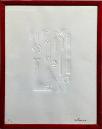 Ezio Gribaudo "Senza titolo" 
calcografia
cm 59x46
firmata e numerata 99/190 in