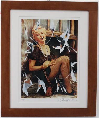 Mimmo Rotella "Marilyn" 2005
serigrafia su stampa fotografica
cm 39x28
firmata e