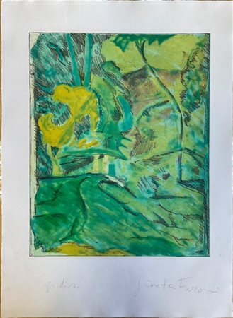 Giosetta Fioroni "Dreaming place" 1980
acquaforte e acquatinta - prova di stampa