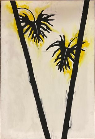 Giuseppe Scaiola "Philodendron" 1990
acrilico e sabbia su tela
cm 120x79
firmato