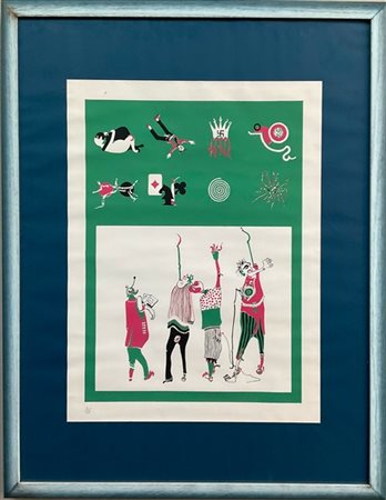 Mario Persico Lotto composto da una serigrafia a colori e un poster serigrafico