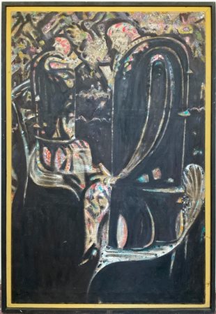 Ignoto "Senza titolo" tecnica mista su tela
cm 149,5x99,5. In cornice (difetti)