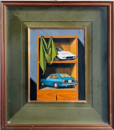 Bruno Stobbione "Composizione" 1973
olio su cartone telato
cm 39x29
firmato e da