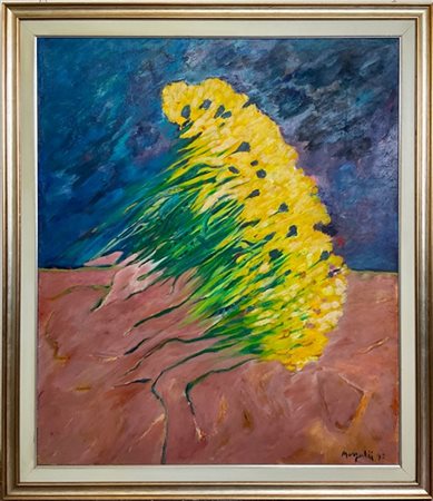 Lino Marzulli "Perpetuini" 1990
olio su tela
cm 106x90
firmato e datato in basso