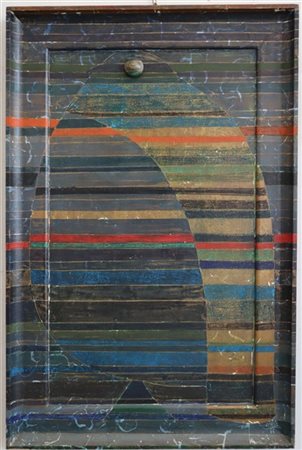 Gianmaria Potenza "Pinguino" 
tecnica mista e assemblage su tavola
cm 100x66 inc